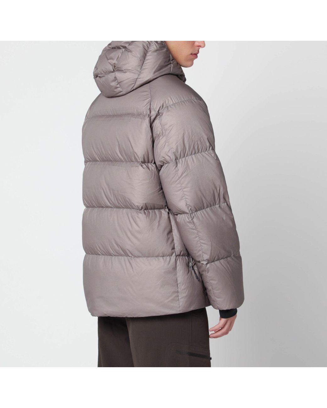 Hiking Patrol Gray Slate Nylon Down Jacket for men