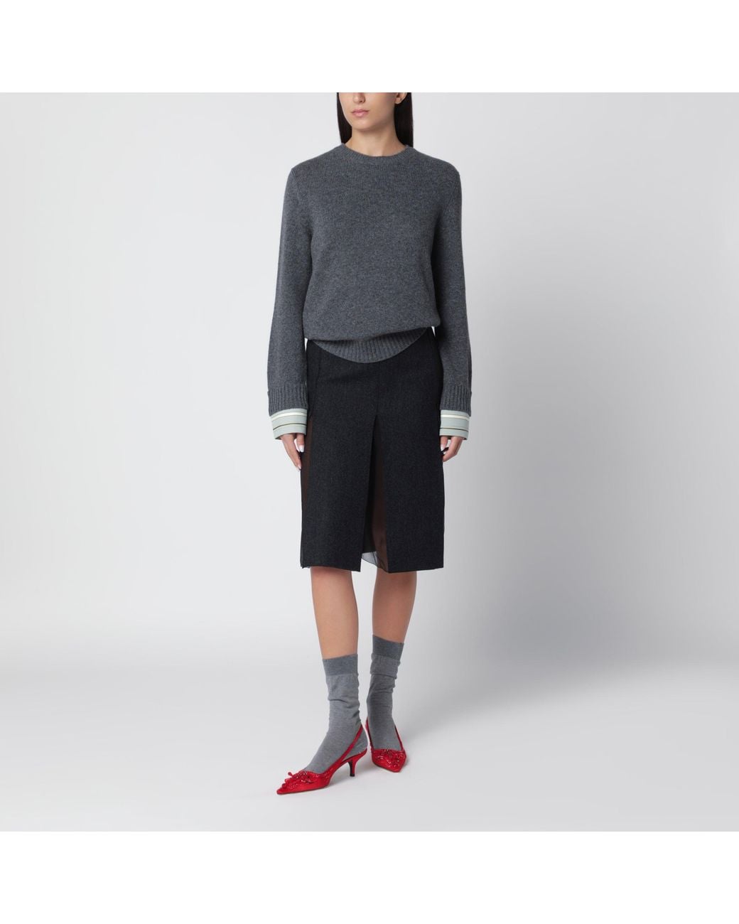 Prada Black Slate Skirt