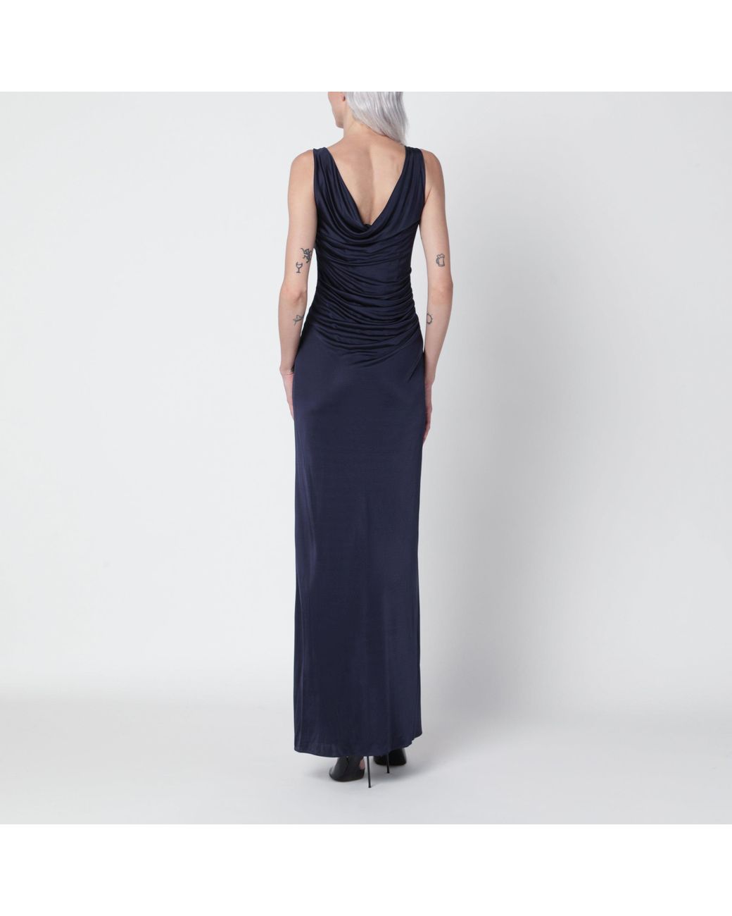 Abito Da Sera Blu di Versace in Blue