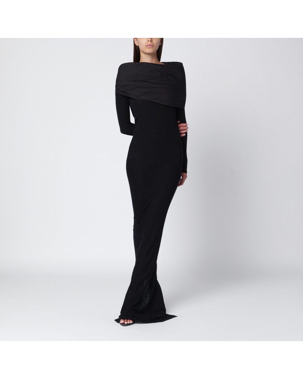 Entire studios Black Long Wool Dress