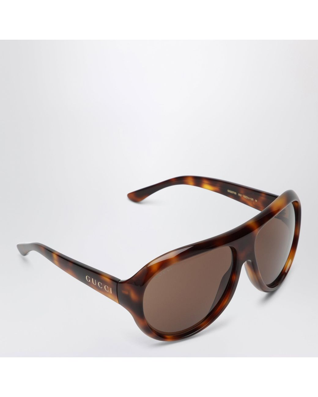 Gucci Brown Havana Aviator Sunglasses