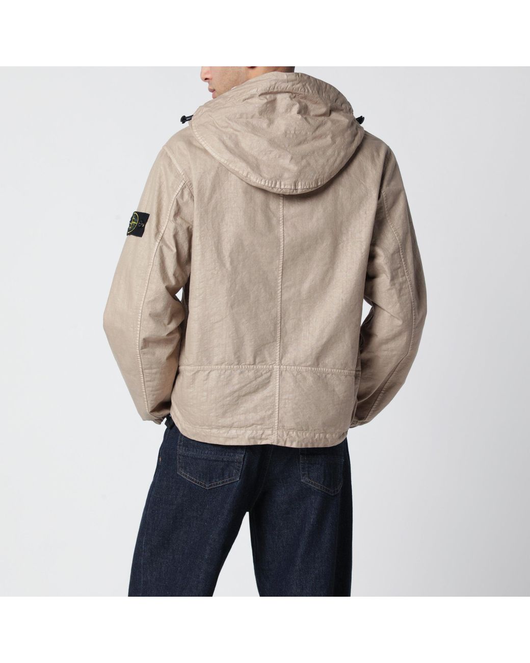 Stone Island Natural Nylon Zip Jacket for men