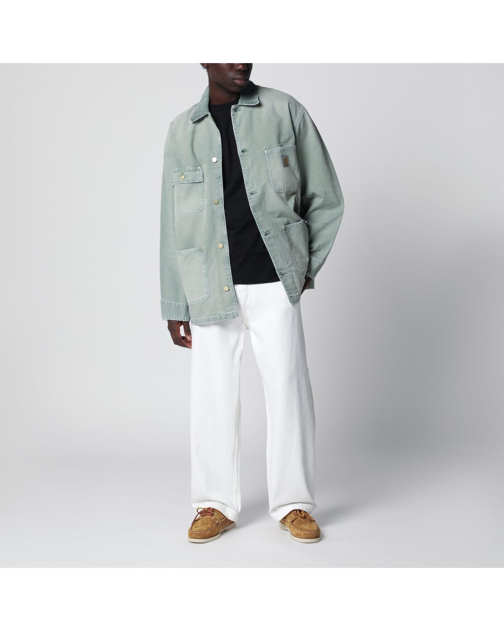 Carhartt Blue Shady/Destroy Washed Shirt Jacket for men