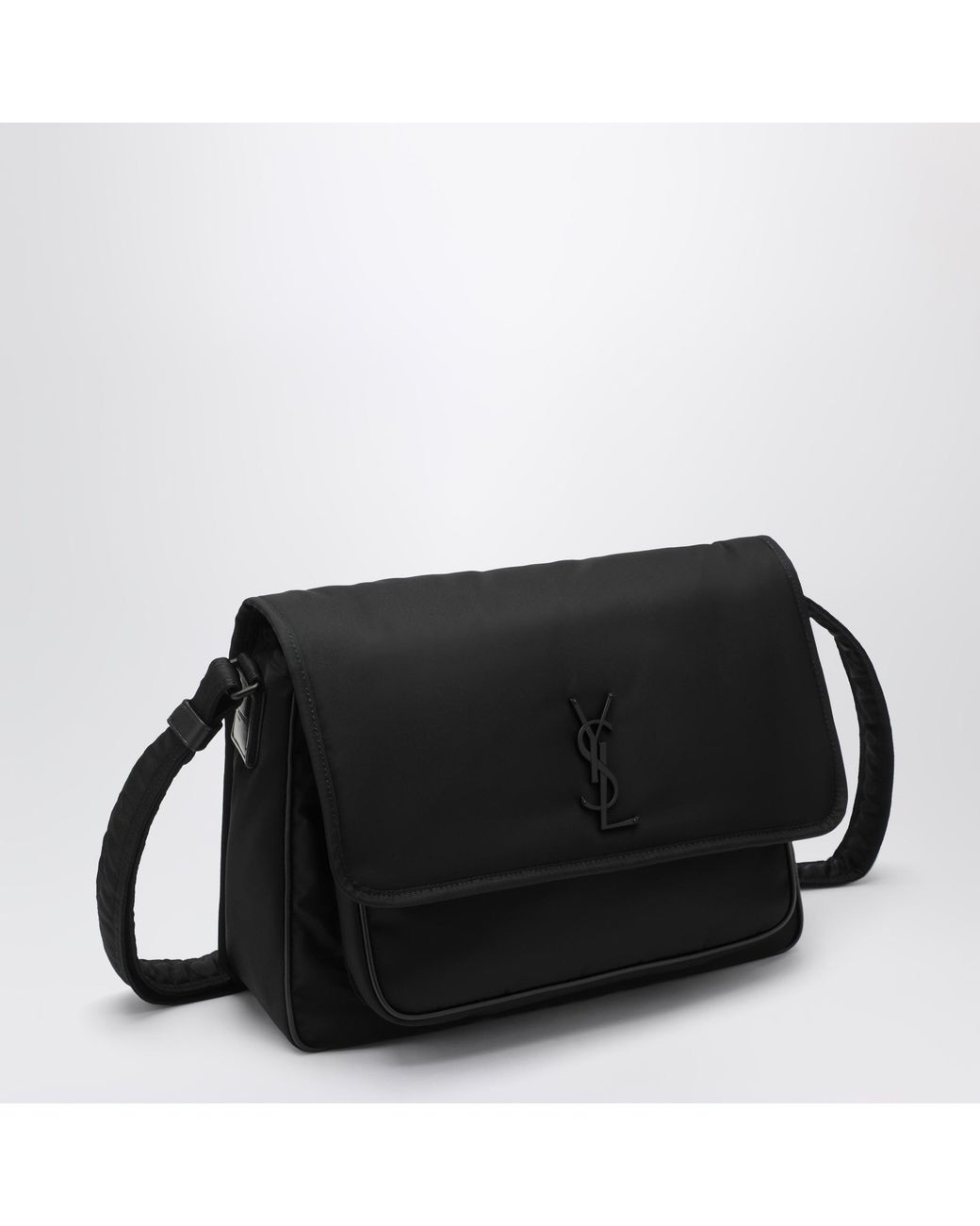 Saint Laurent Black Niki Recycled Nylon Messenger Bag for men