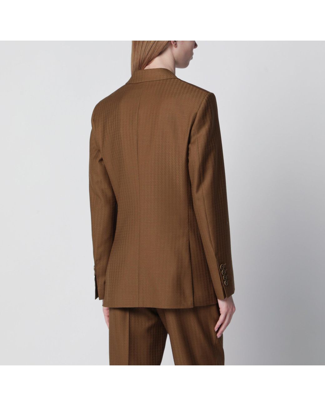 Burberry Brown Tailored Single-Breasted Wool And Mohair Jacket