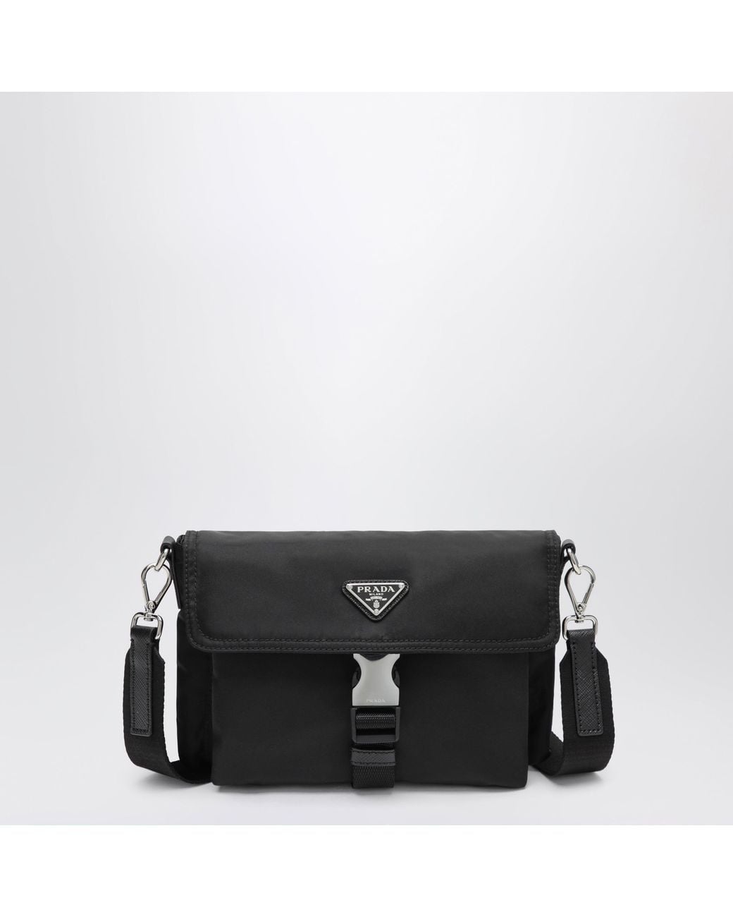 Prada Black Re-Nylon Phone Case for men
