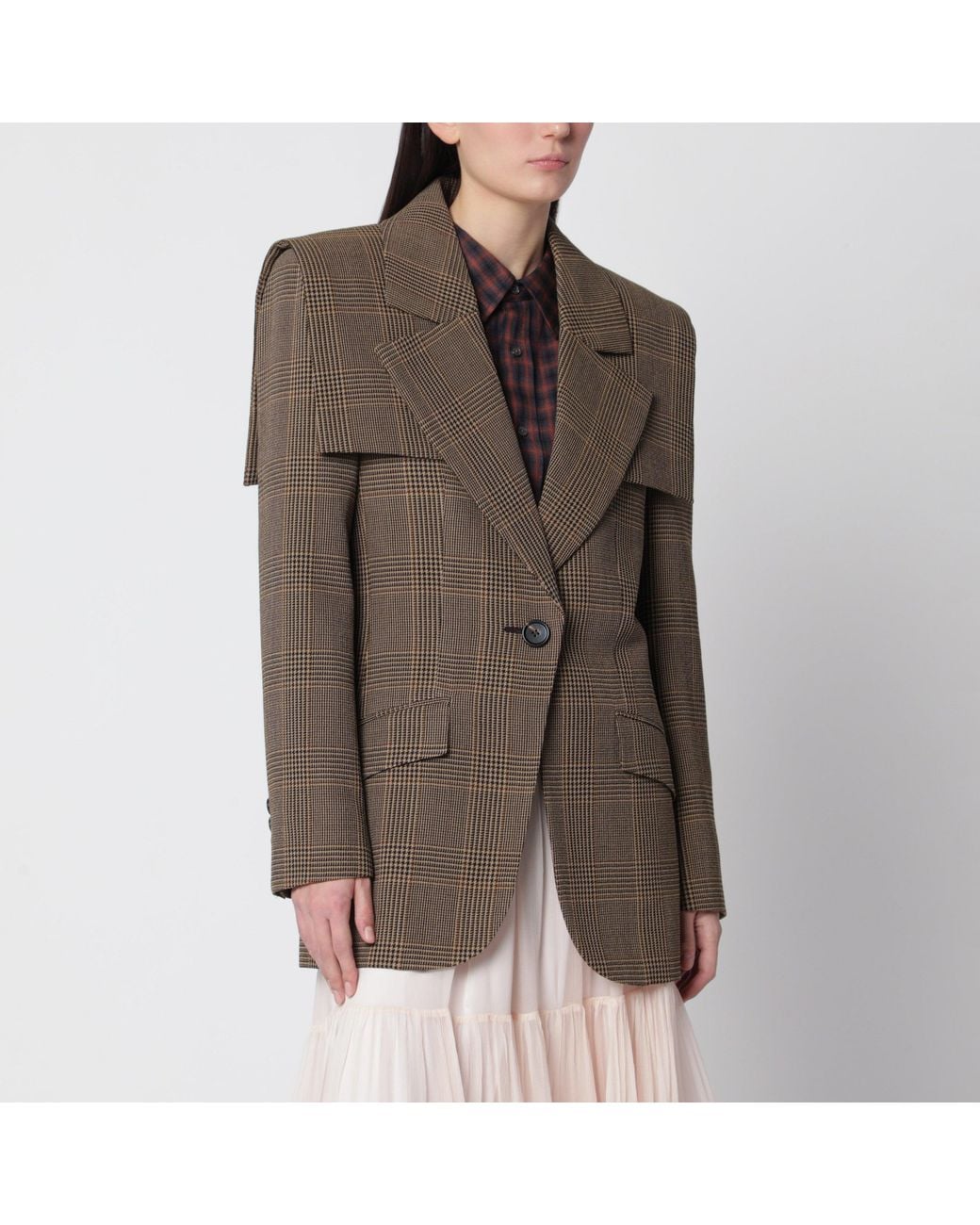 Chloé Brown Single-Breasted Tailored Jacket