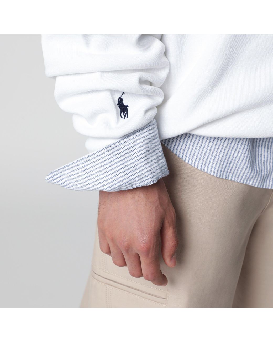 Polo Ralph Lauren White Sweatshirt With Logo Embroidery for men