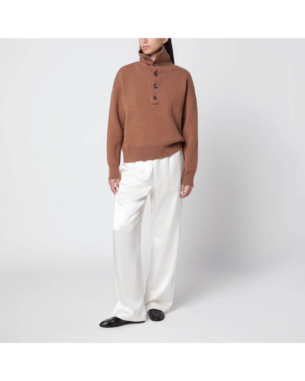 AMI Brown Camel Wool Sweater