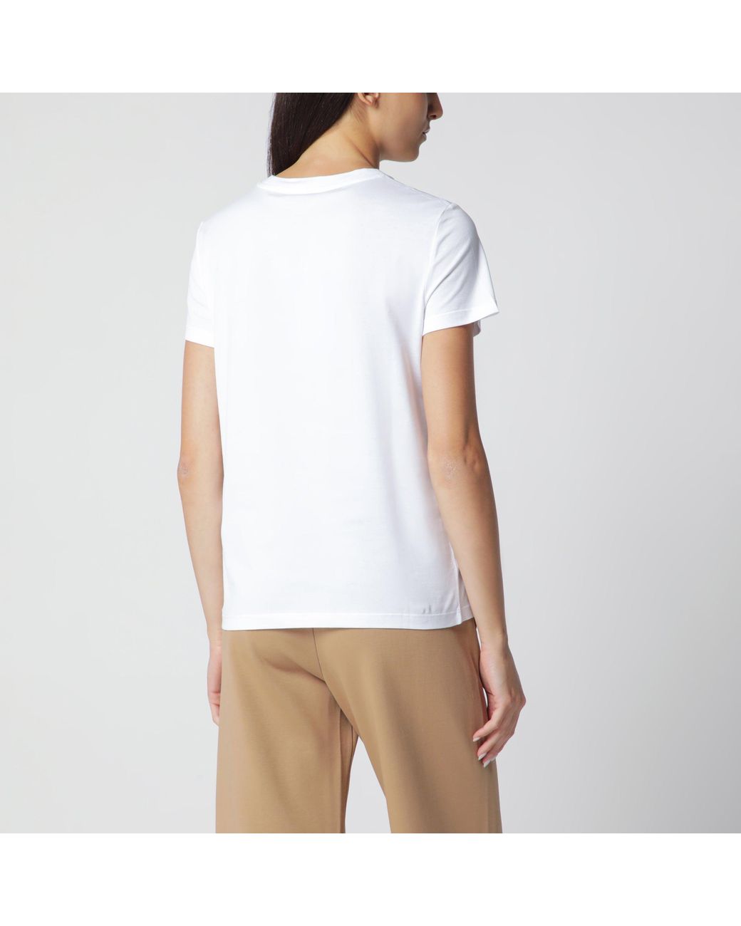 Max Mara White Cotton Jersey T-Shirt