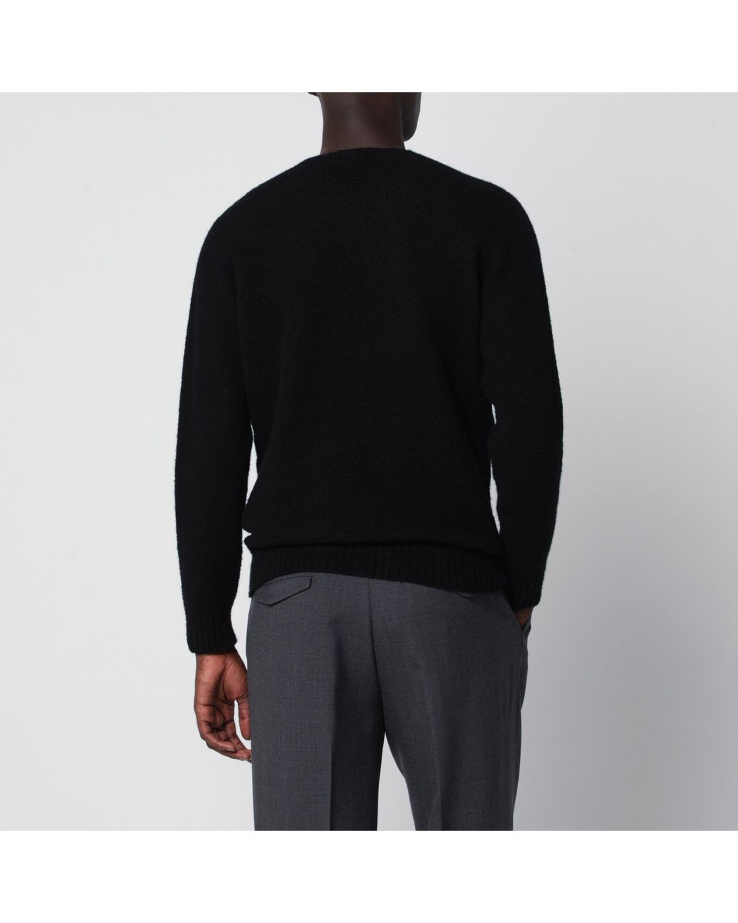 Drumohr Black Crew-Neck Sweater for men