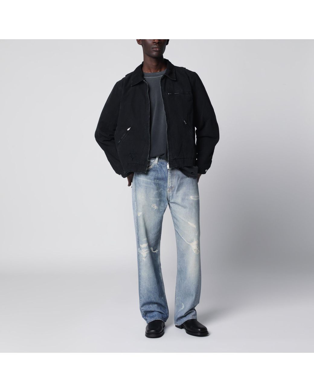 Giacca Con Zip di Represent in Black da Uomo