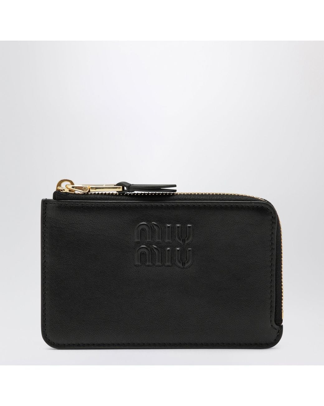 Miu Miu Black Zip Card Holder