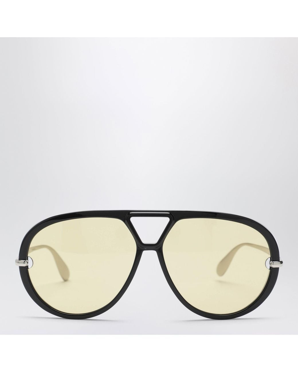 Bottega Veneta Black Classic Aviator Sunglasses