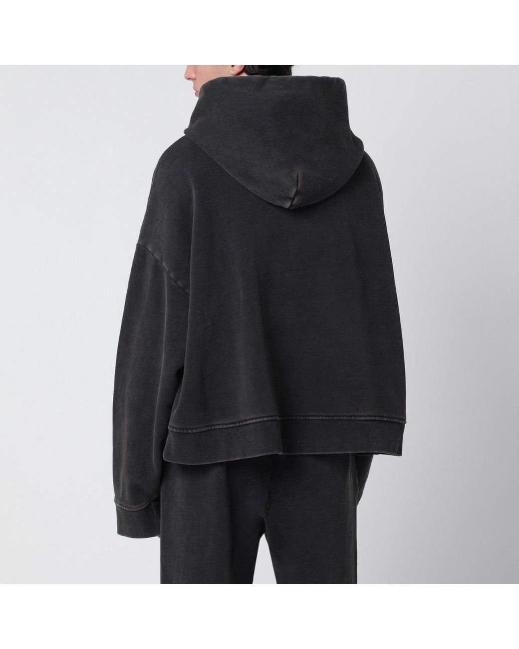 Entire studios Washed Black Cotton Sweatshirt for men