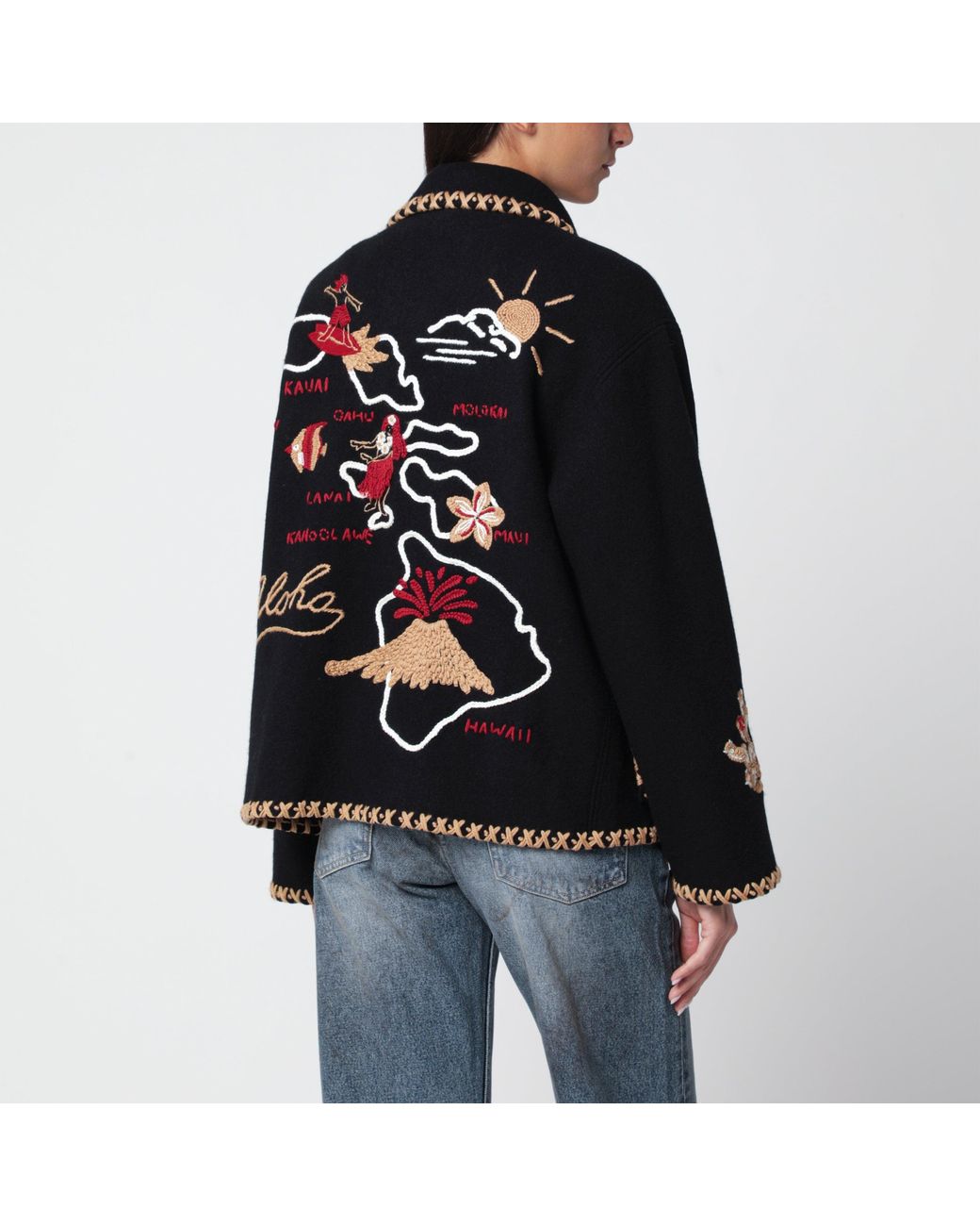 Alanui Black Remember Me Virgin Wool Jacket