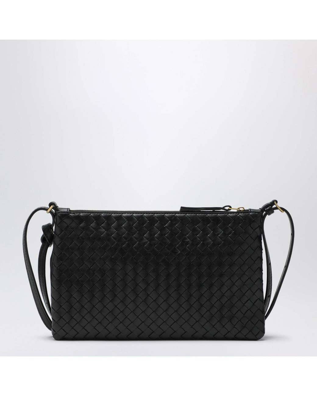 Bottega Veneta Black Medium Piccolo Intrecciato Pouch