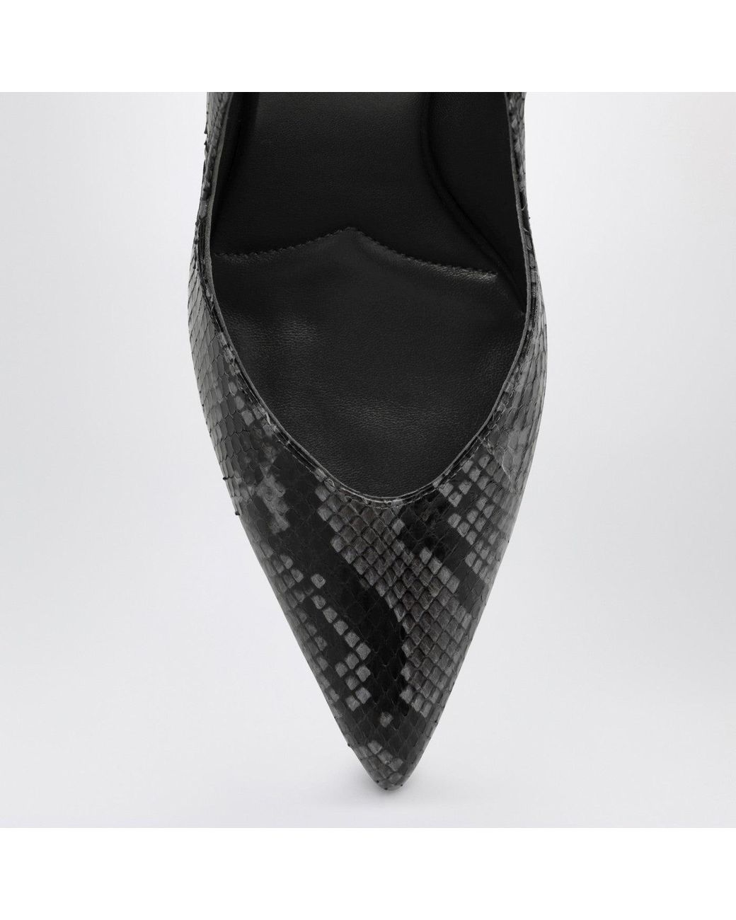 Miu Miu Black Ardesia Pumps Aus Ayers-Leder Mit Python-Print