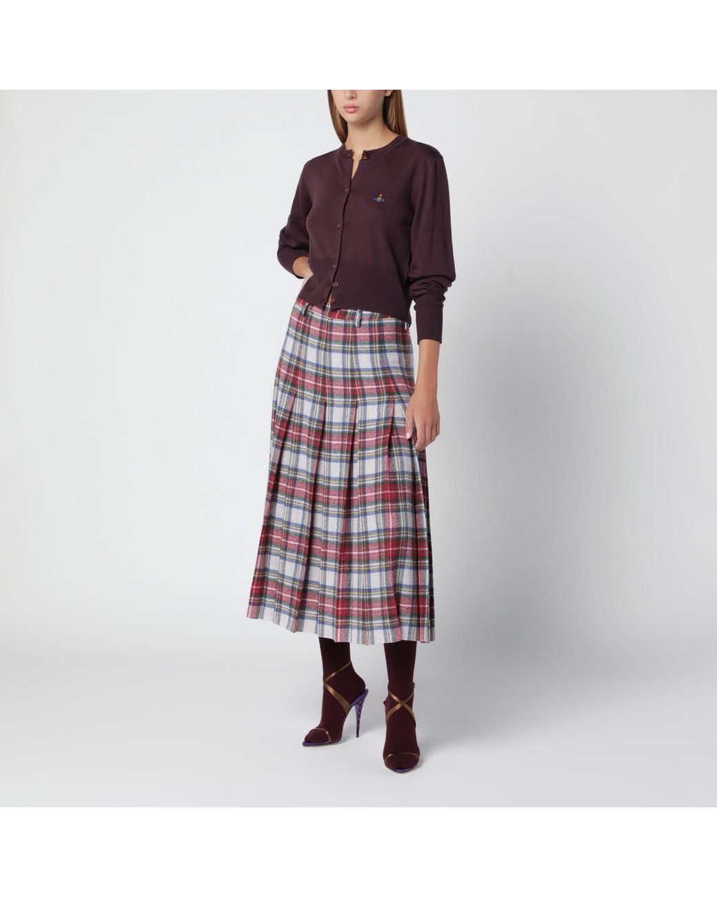 Vivienne Westwood Red Dark Cropped Bea Cardigan