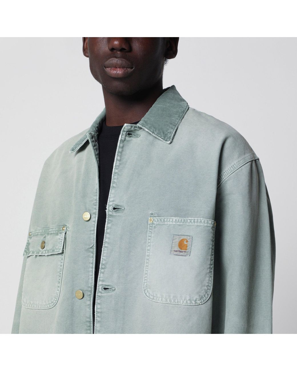 Carhartt Blue Shady/Destroy Washed Shirt Jacket for men