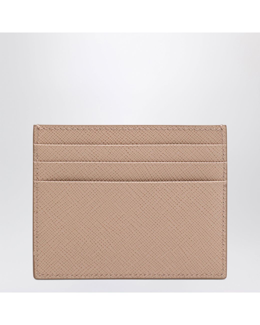 Prada Brown Powder Saffiano Card Case