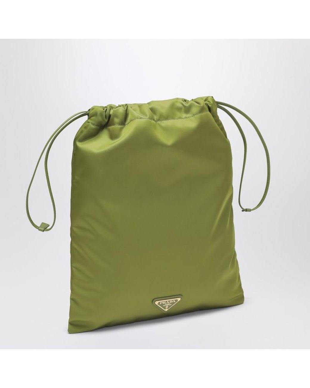 Pouch wish color edera in re-nylon di Prada in Green