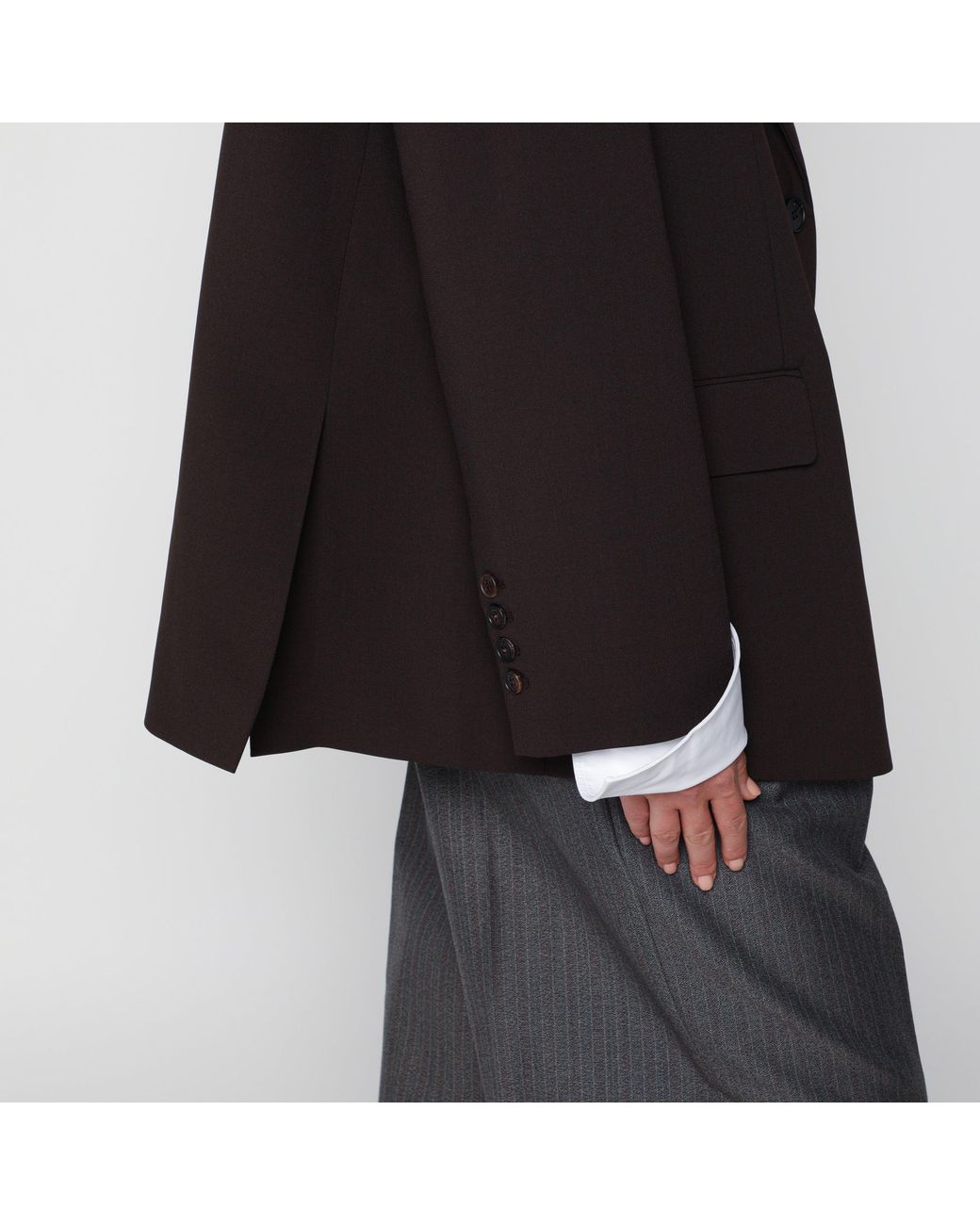 Frankie Shop Black Bea Dark Single-Breasted Jacket