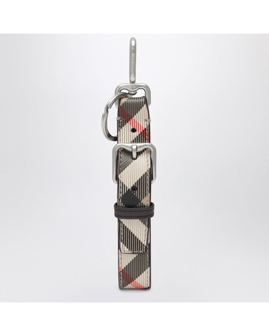 Burberry Metallic Check Keychain for men