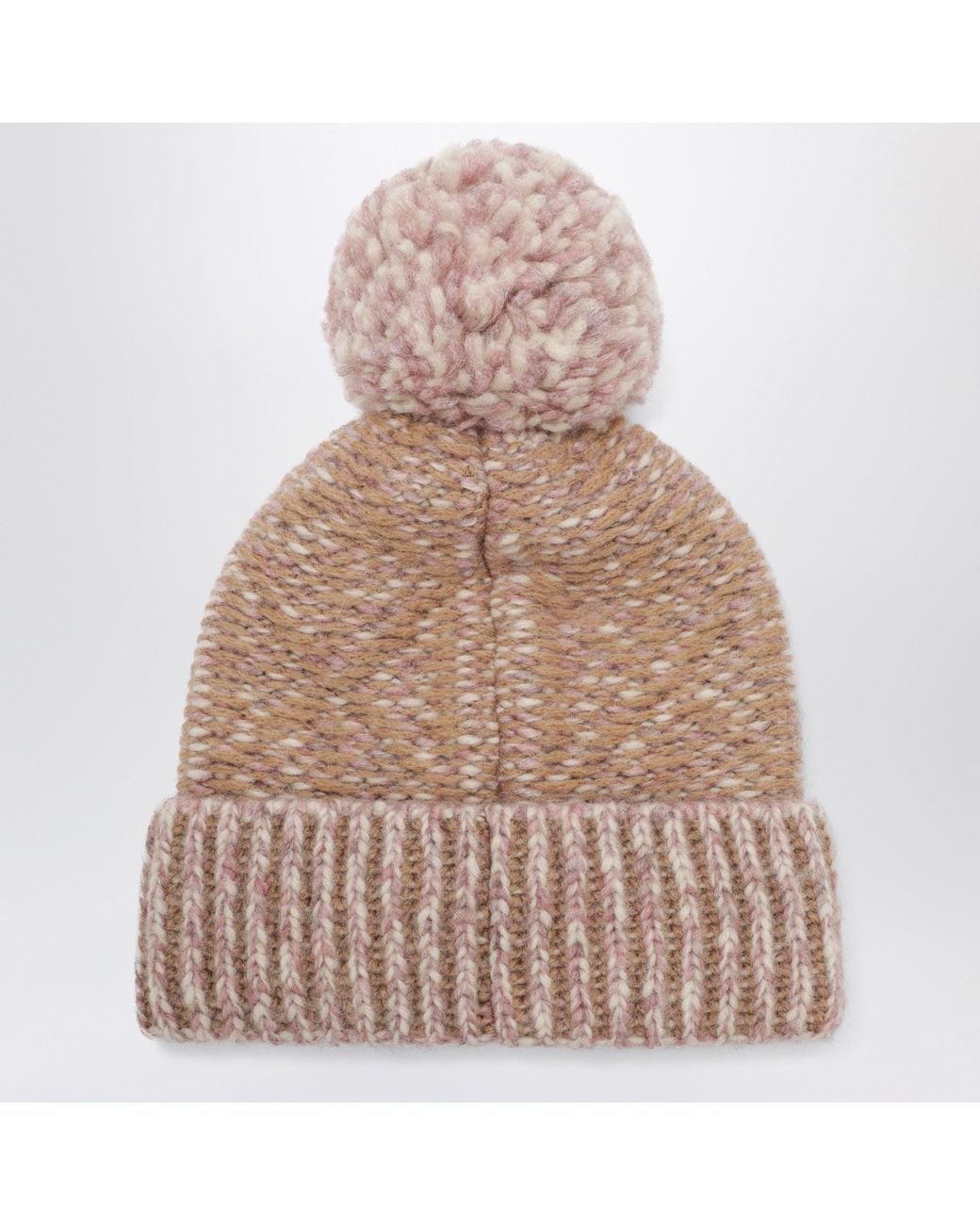 Moncler Brown Argyle-Pattern Beanie