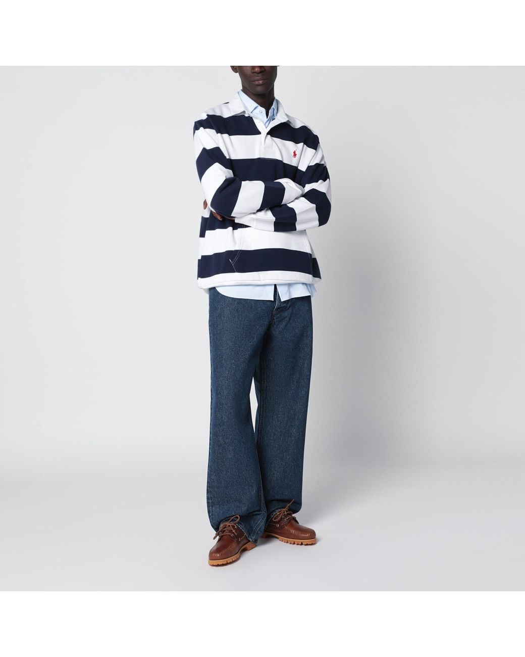 Polo Ralph Lauren Blue Striped Polo Shirt for men