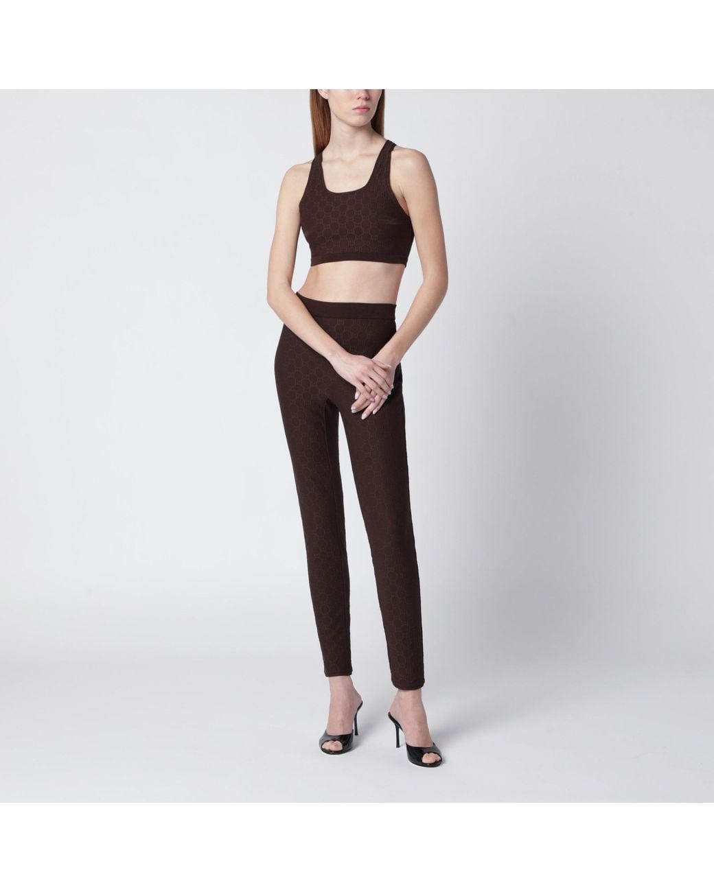 Gucci Black Gg Jacquard Jersey Top