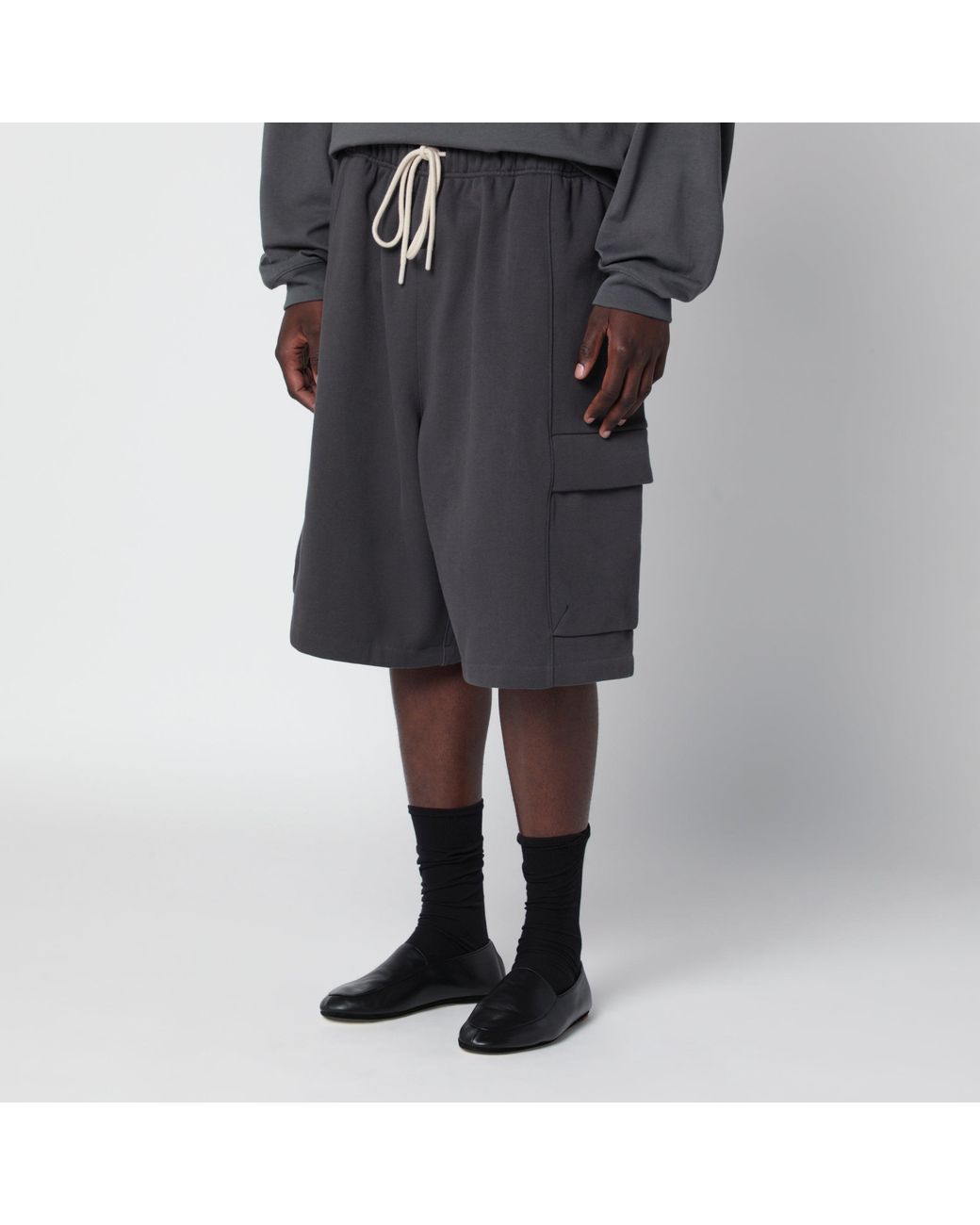 Fear Of God Gray Iron Cargo Bermuda Shorts for men