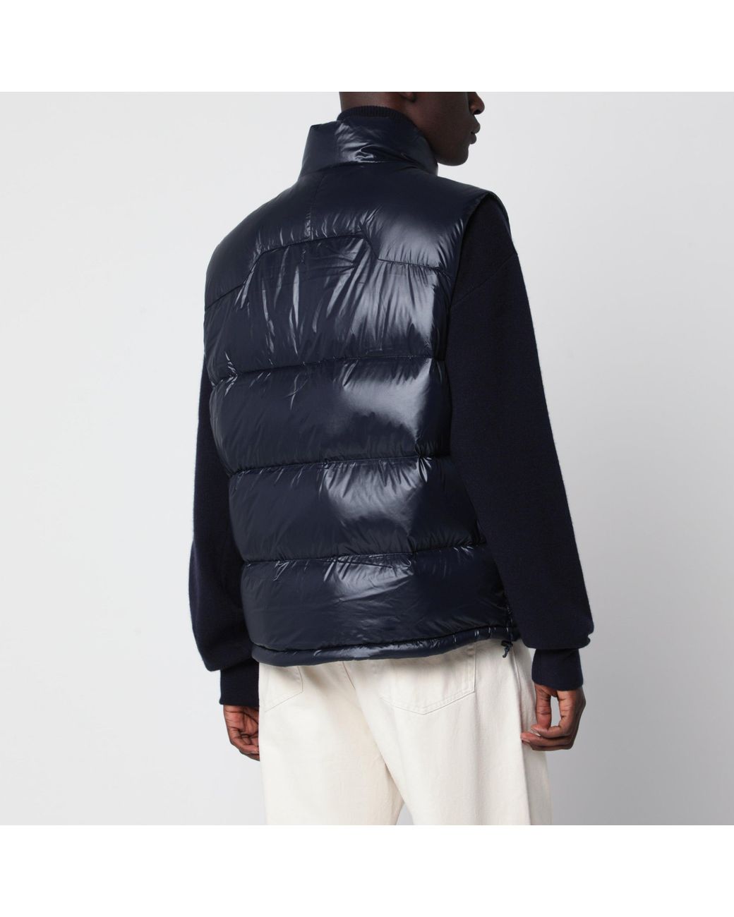 Polo Ralph Lauren Blue Glossy Quilted Zip-Up Vest for men