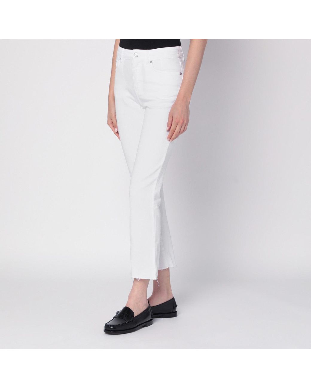 Department 5 White Clar Bootcut Jeans