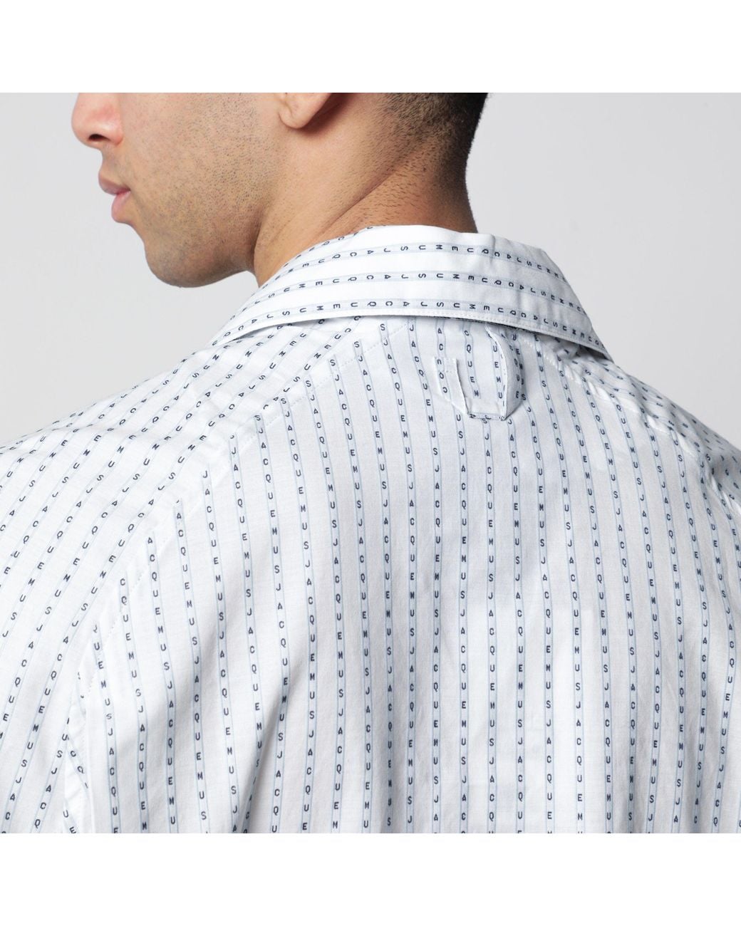 Jacquemus White Romarin Short-Sleeve Cotton Shirt for men