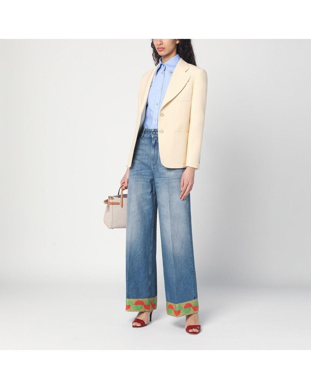 Valentino Natural Wool And Silk Single-Breasted Jacket