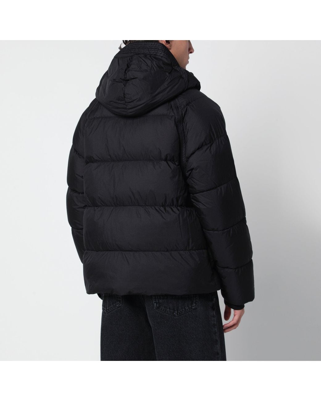 C P Company Black Dd Shell Hooded Down Jacket for men