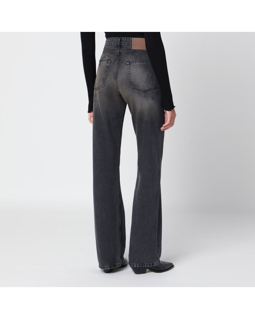 Our Legacy Blue Washed-Effect Boot Cut Jeans