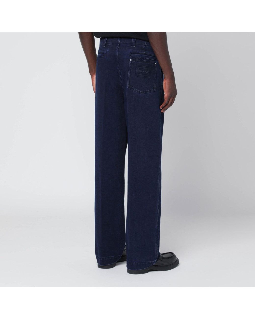 Gucci Blue Dark Washed Denim Trousers for men
