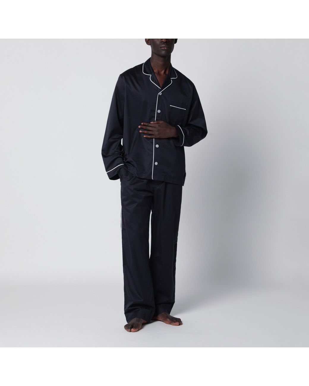 Tekla Blue Pajama Shirt for men