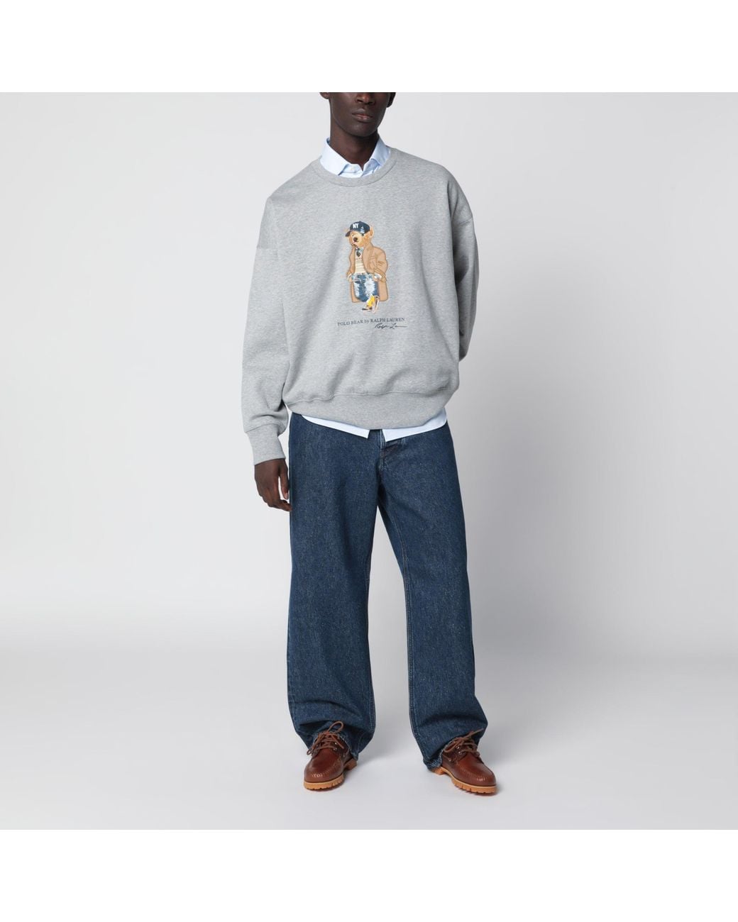 Polo Ralph Lauren Gray Polo Bear Vintage-Fit Cotton Sweatshirt for men