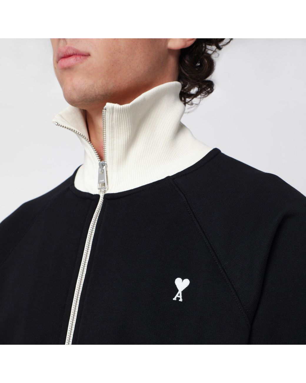 AMI Black Ami De Caur Sweatshirt for men