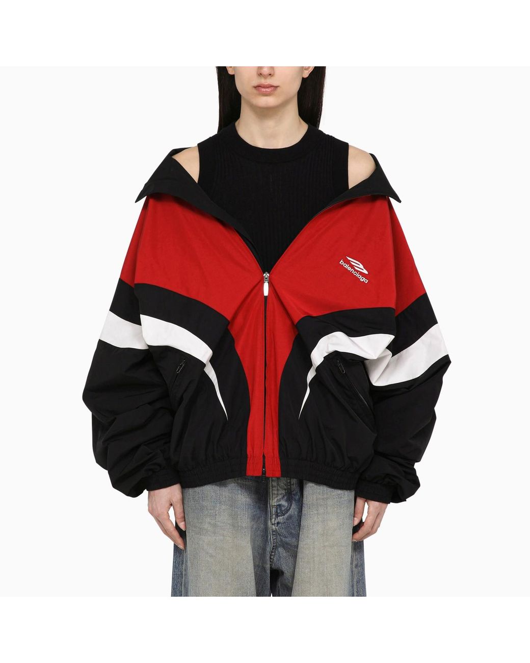 Balenciaga windbreaker red discount