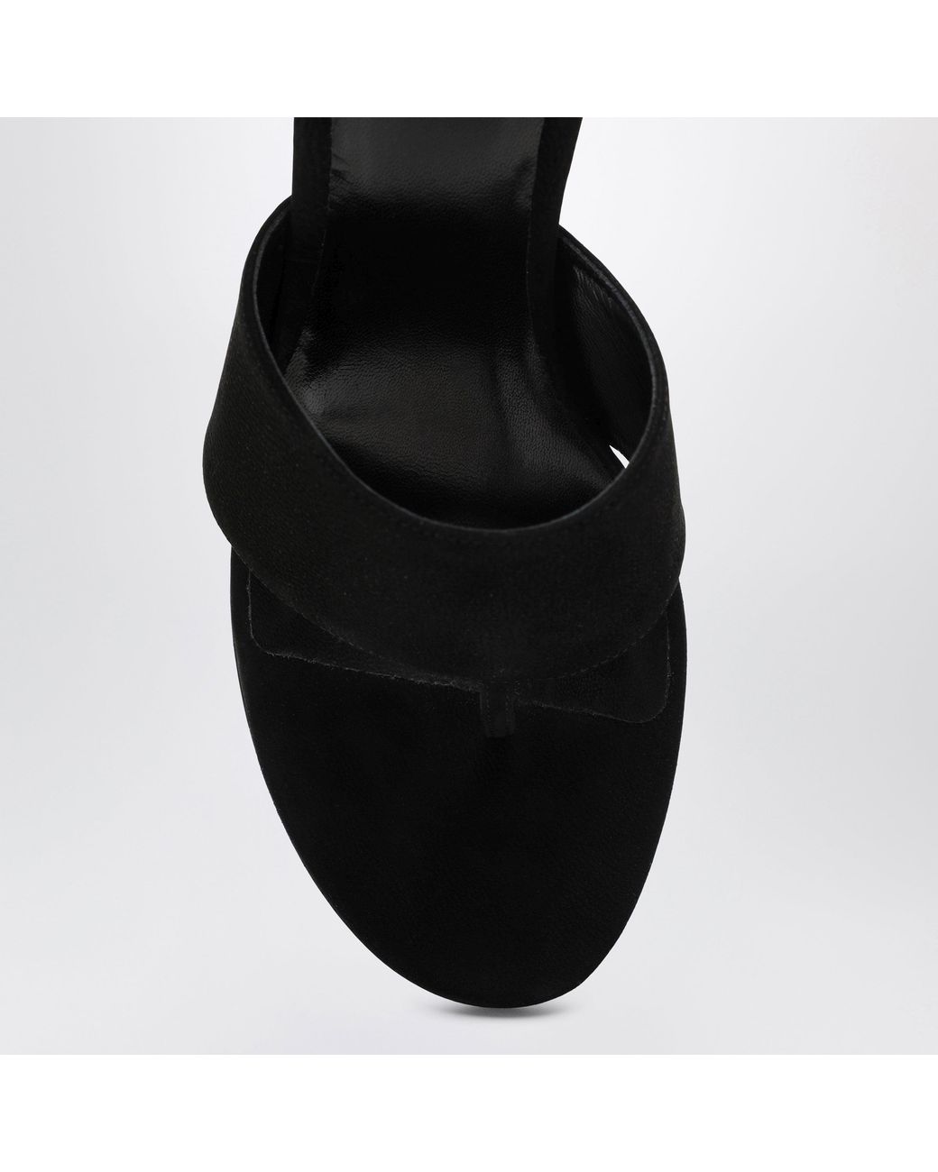 Jude Black Nubuck Leather Thong Sandals