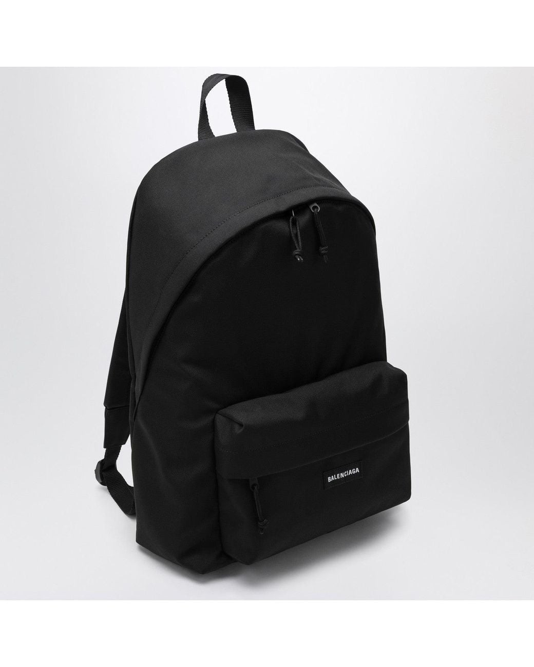 Balenciaga Black Explorer Backpack With Logo Patch for men