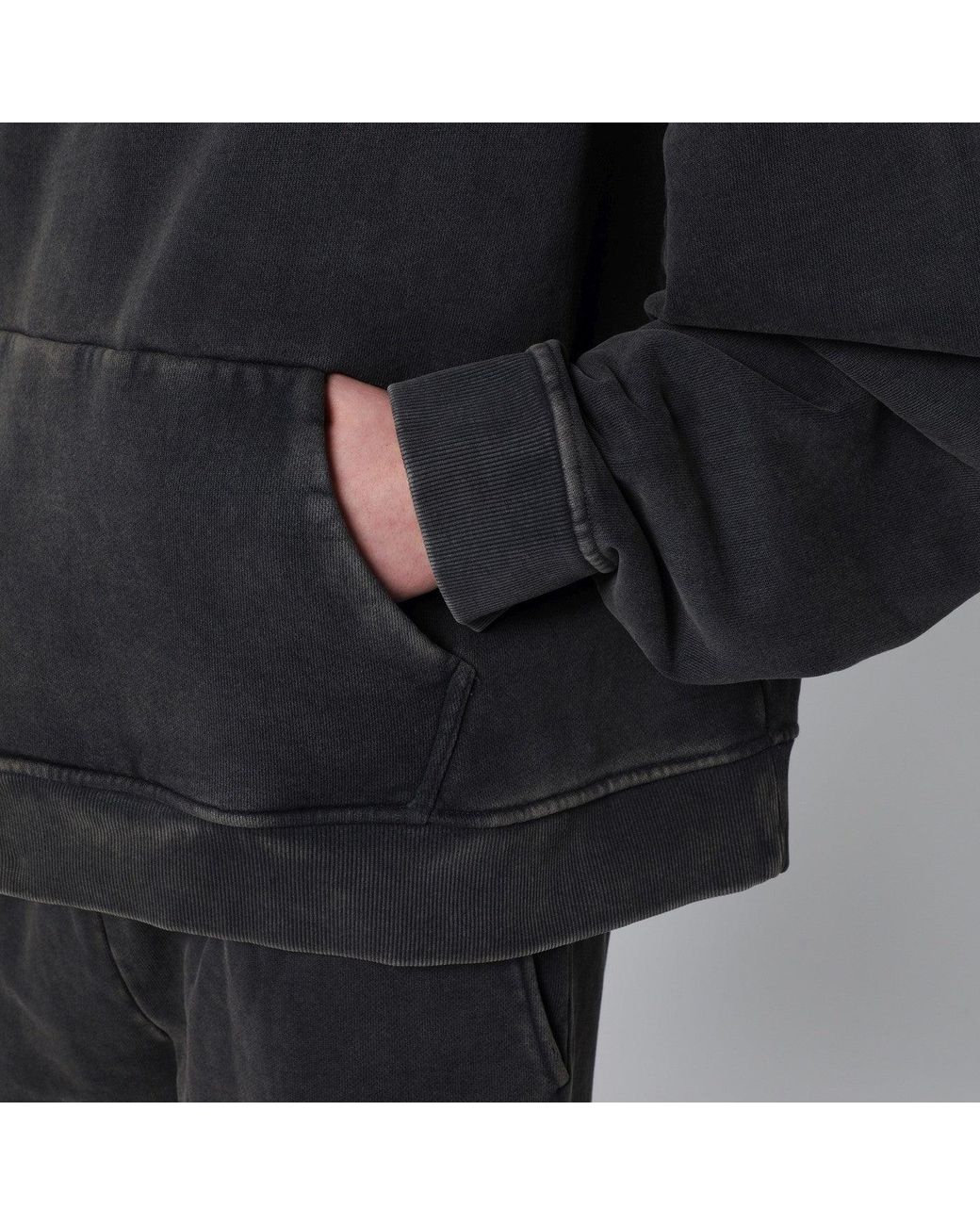 Entire studios Washed Black Cotton Sweatshirt for men