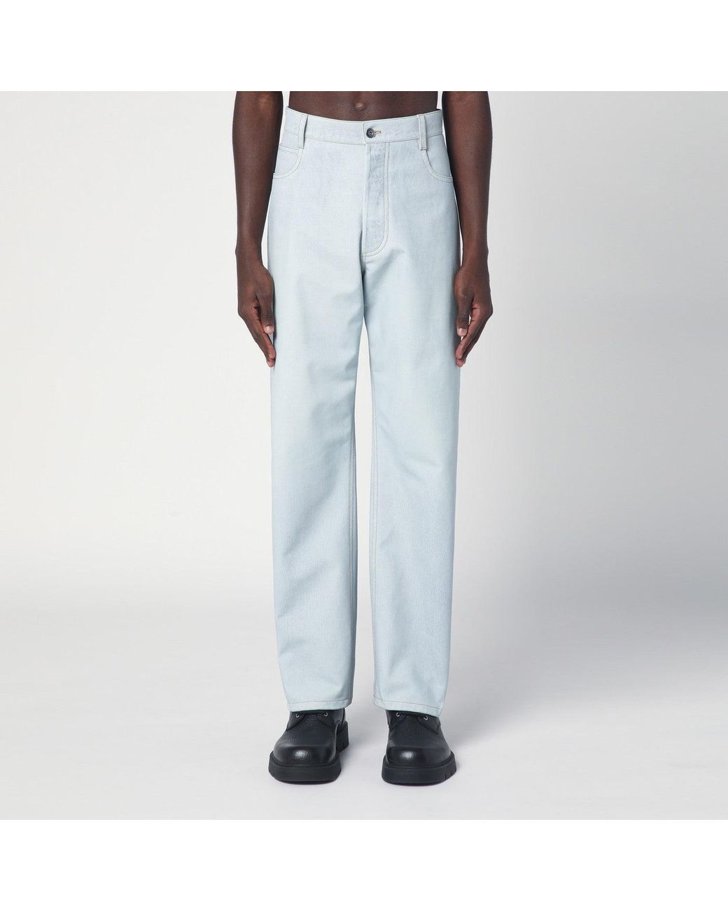 Bottega Veneta Blue Light Straight Leg Jeans for men