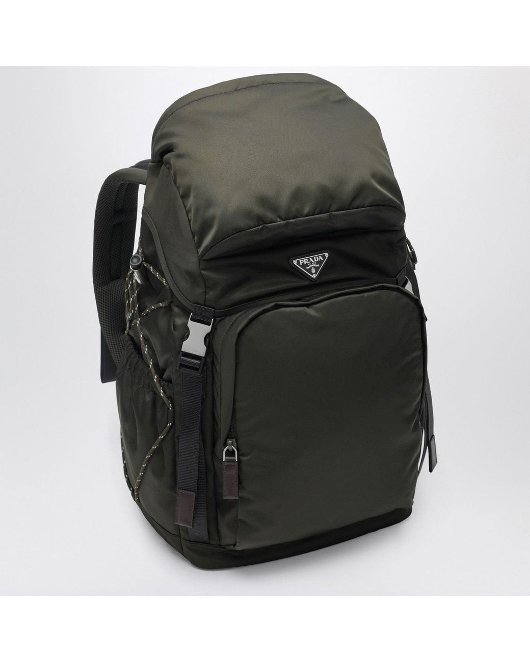 Prada Black Camouflage Renylon And Leather Speedrock Backpack for men