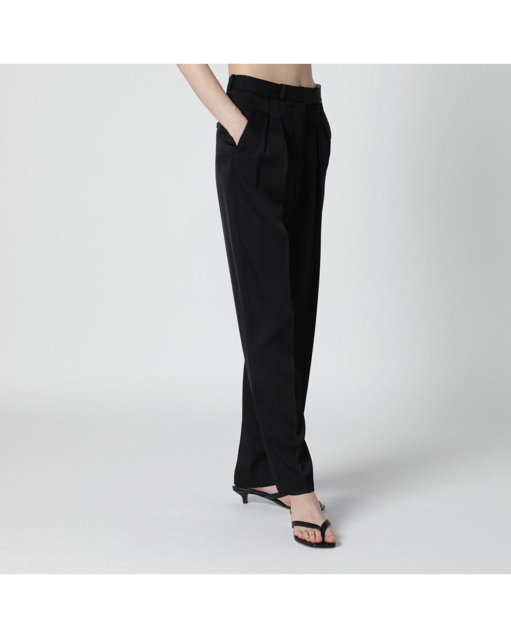 Loulou de Saison Black Wool-Blend Trousers
