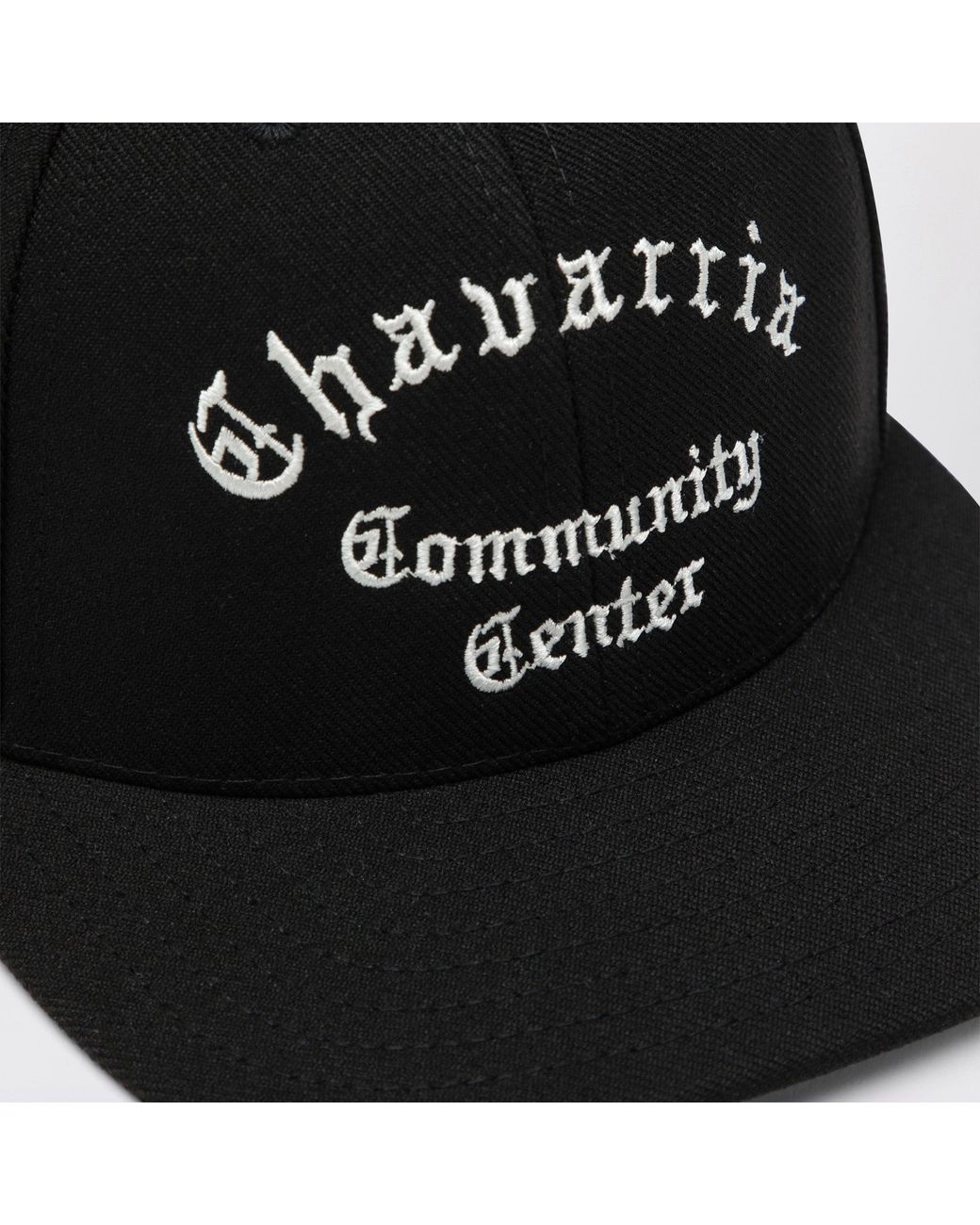 Willy Chavarria Black Baseball Cap With Embroidered Logo for men